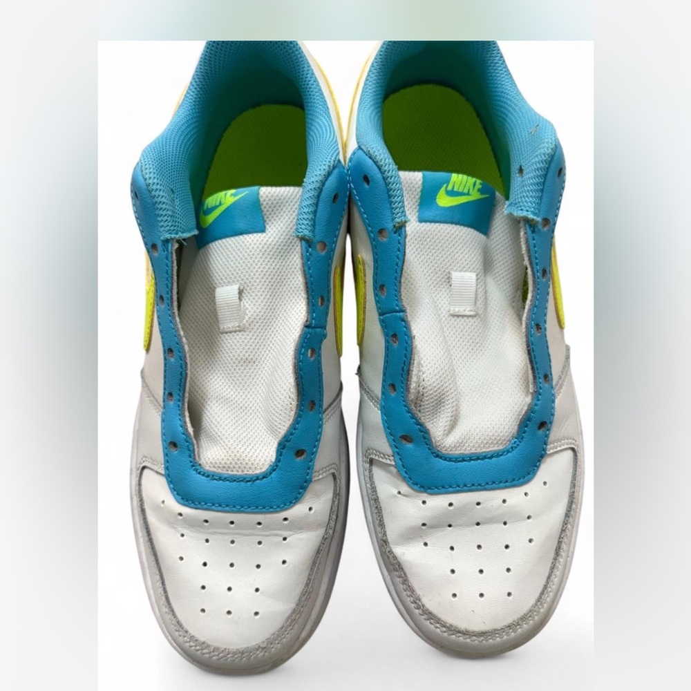 Nike Kids Sneakers - White and Blue with Yellow Accents